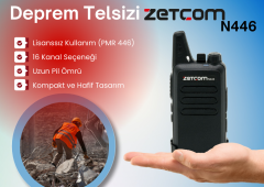 Deprem Telsizi Zetcom N446 2li PAKET