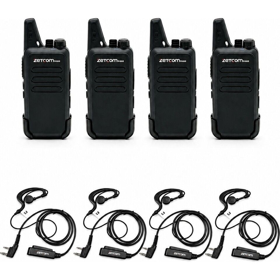 ZETCOM N446 PMR El Telsizi (4'lü Telsiz + Kulaklık Set)